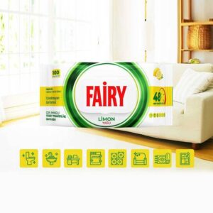 FAIRY universaalsed puhastuslapid sidrunilõhnaga, 100 tk